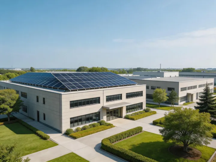 AMADA Fujinomiya plant exterior with solar canopy